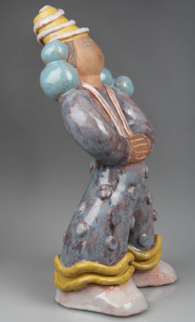 American WPA Ceramic Sculpture Balloon Man For Sale