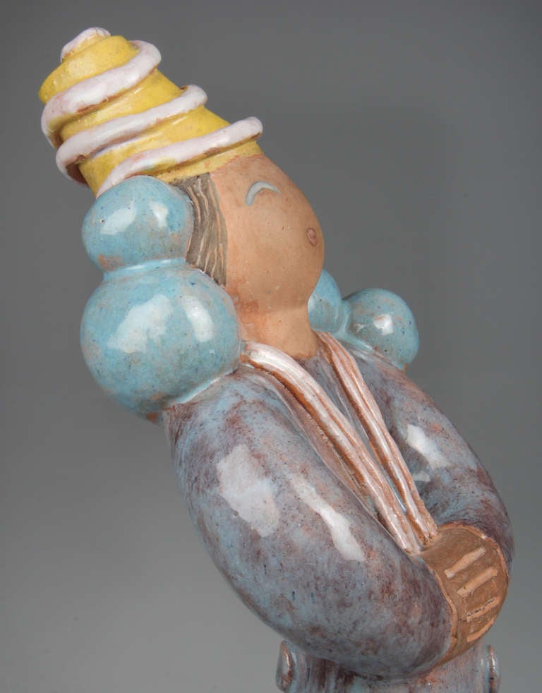 WPA Ceramic Sculpture Balloon Man In Excellent Condition For Sale In Chicago, IL