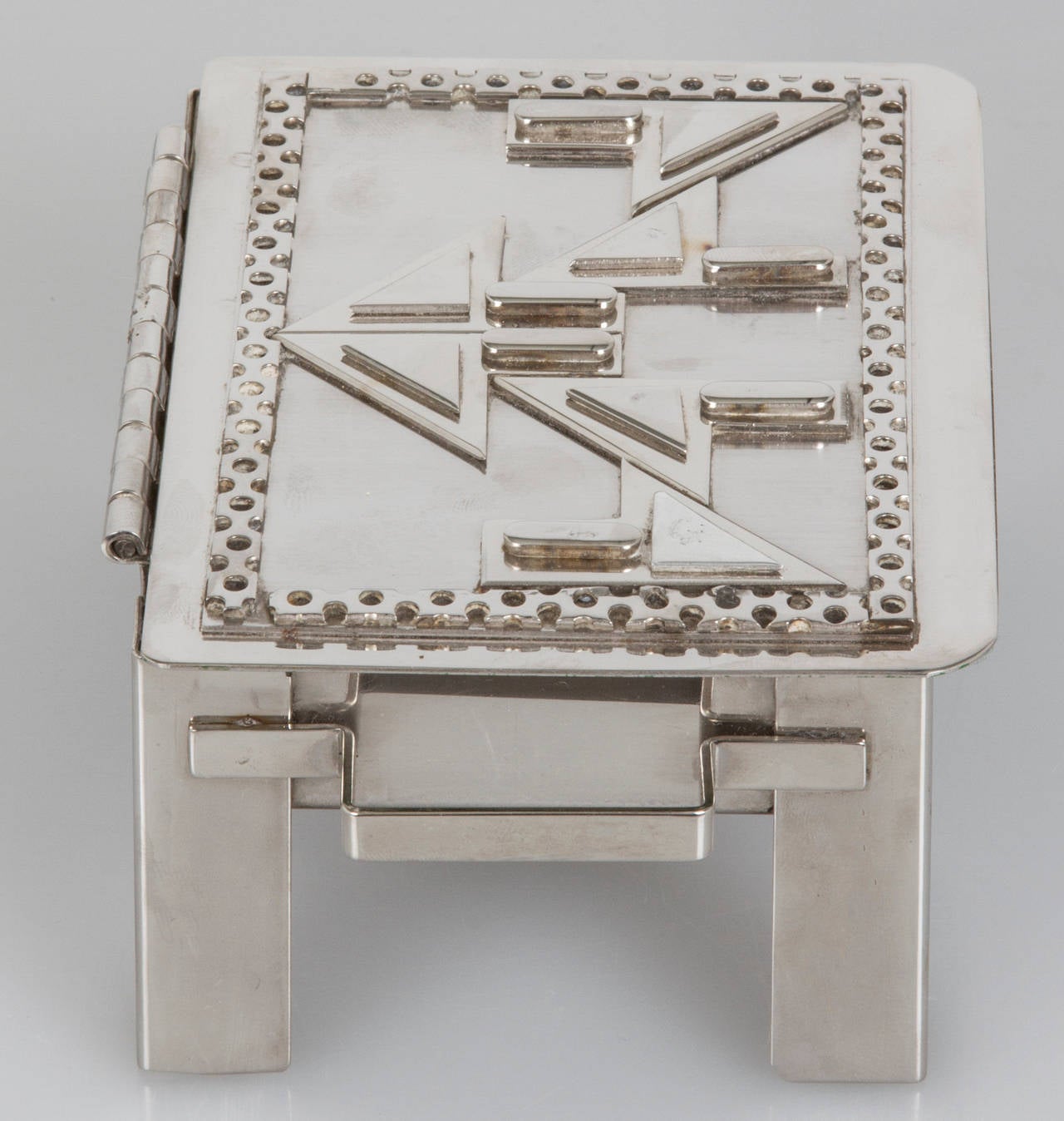 American Footed Box with Geometric Design by Stanley Szwarc