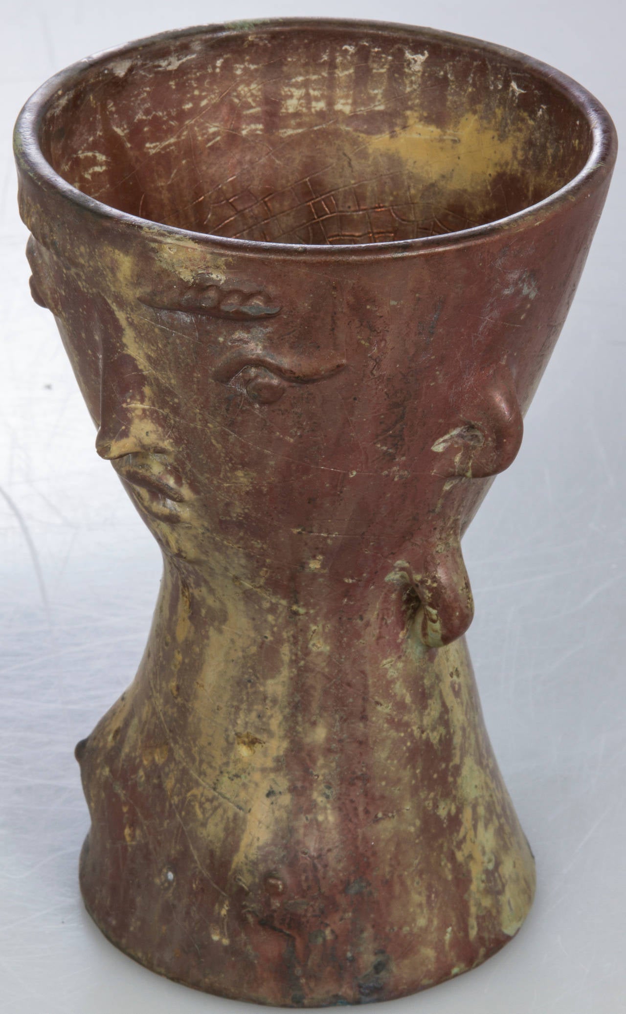 Ceramic Italian Female Figural Bust Sculptural Vase