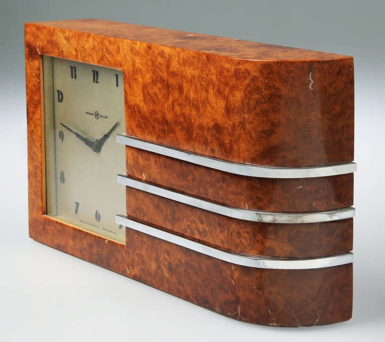 Designed by Gilbert Rohde for The Herman Miller Company. This clock was designed specifically for the 1934 Century of Progress World's Fair in Chicago.
Marked on the back 4082 B.