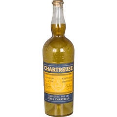 Oversized Glass Chartreuse Bottle Advertising Store Display