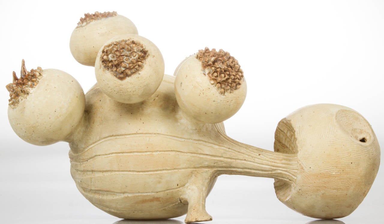 Art Nouveau Biomorphic Ceramic Sculpture by Earl Hooks For Sale