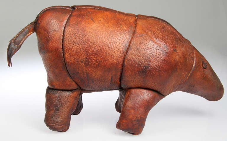 Leather Aardvark Sculpture Made for Abercrombie & Fitch In Good Condition For Sale In Chicago, IL