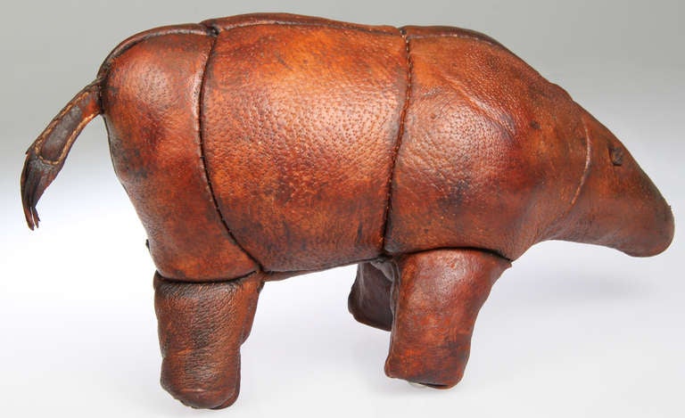Leather Aardvark Sculpture Made for Abercrombie & Fitch For Sale 1