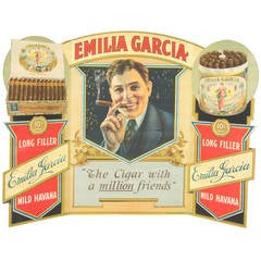 Emilia Garcia Cigar Tri-Fold Advertising Display