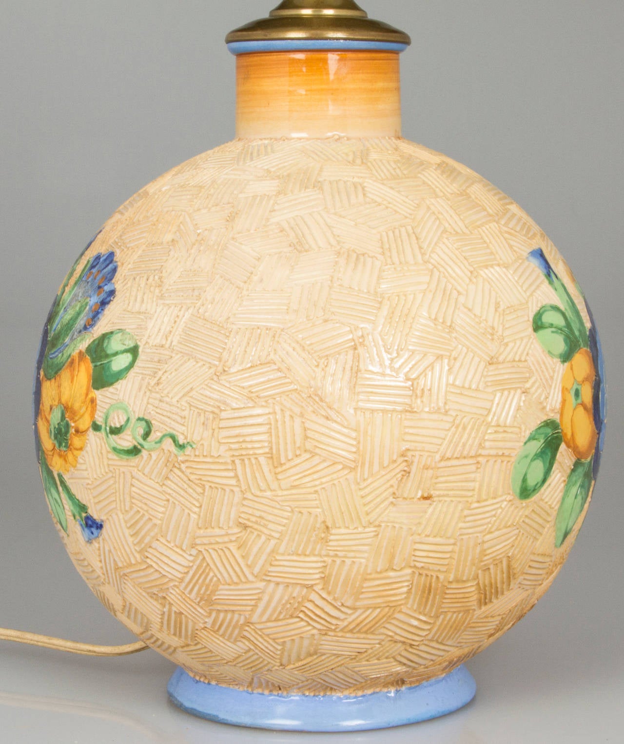 Mid-20th Century Richard Ginori Ceramic Lamp For Sale