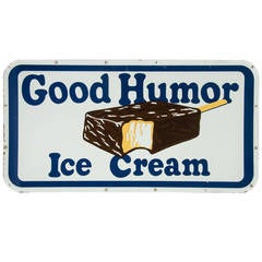 Retro "Good Humor Ice Cream" Sign Porcelain on Steel