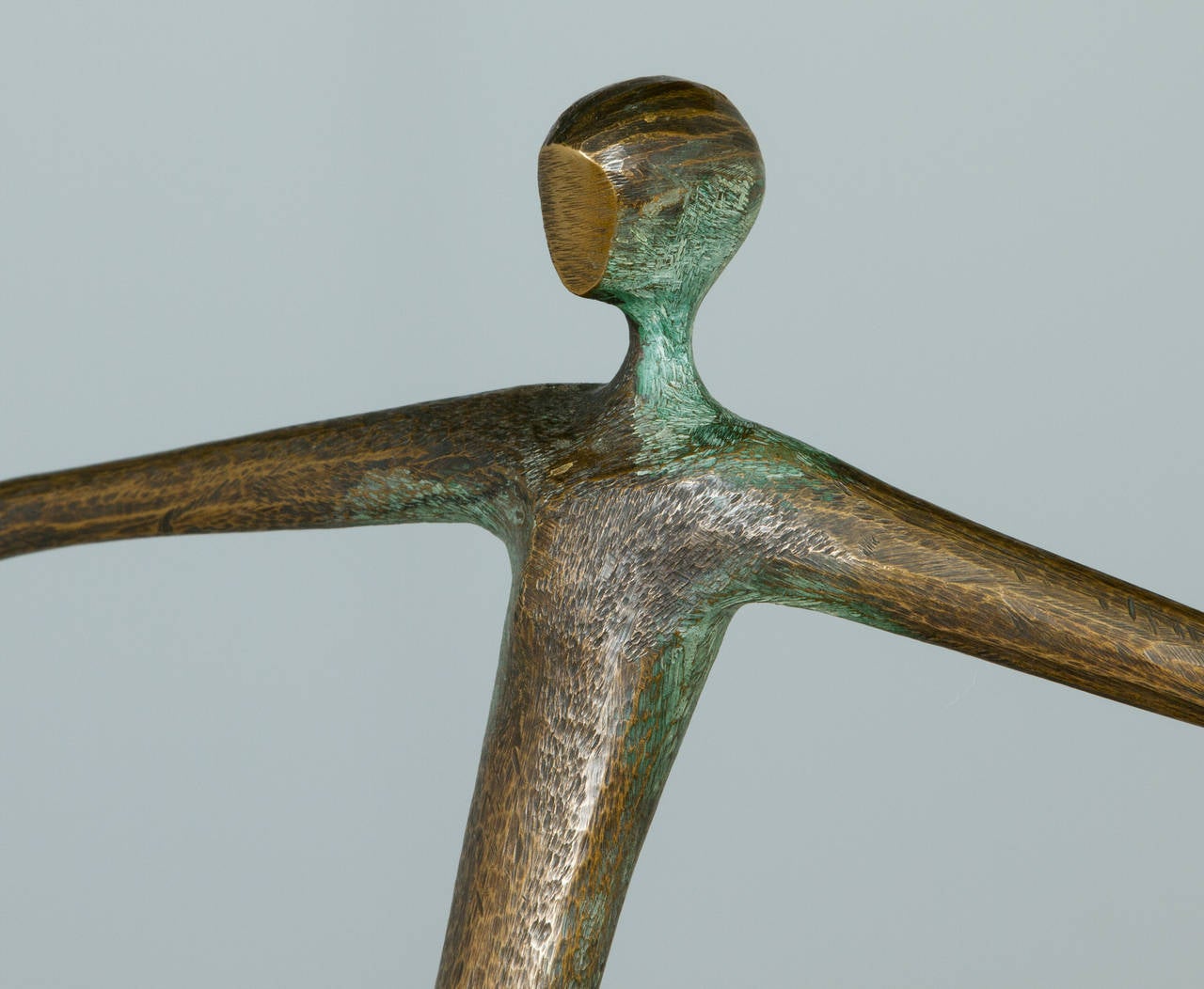 Jere Bronze Sculpture Abstract Man on a Unicycle 2