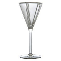Art Deco Cordial Glasses with a Sterling Silver Overlay