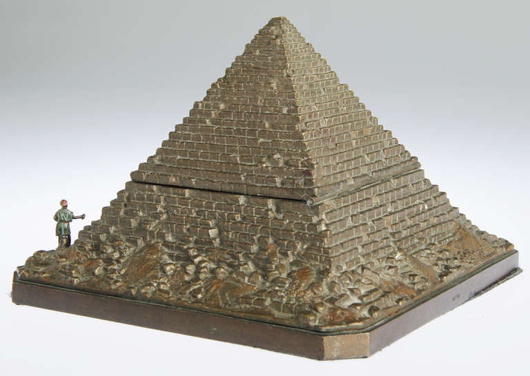 Austrian Bronze Pyramid Box In Excellent Condition In Chicago, IL