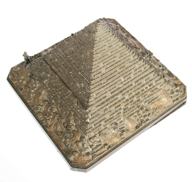 20th Century Austrian Bronze Pyramid Box