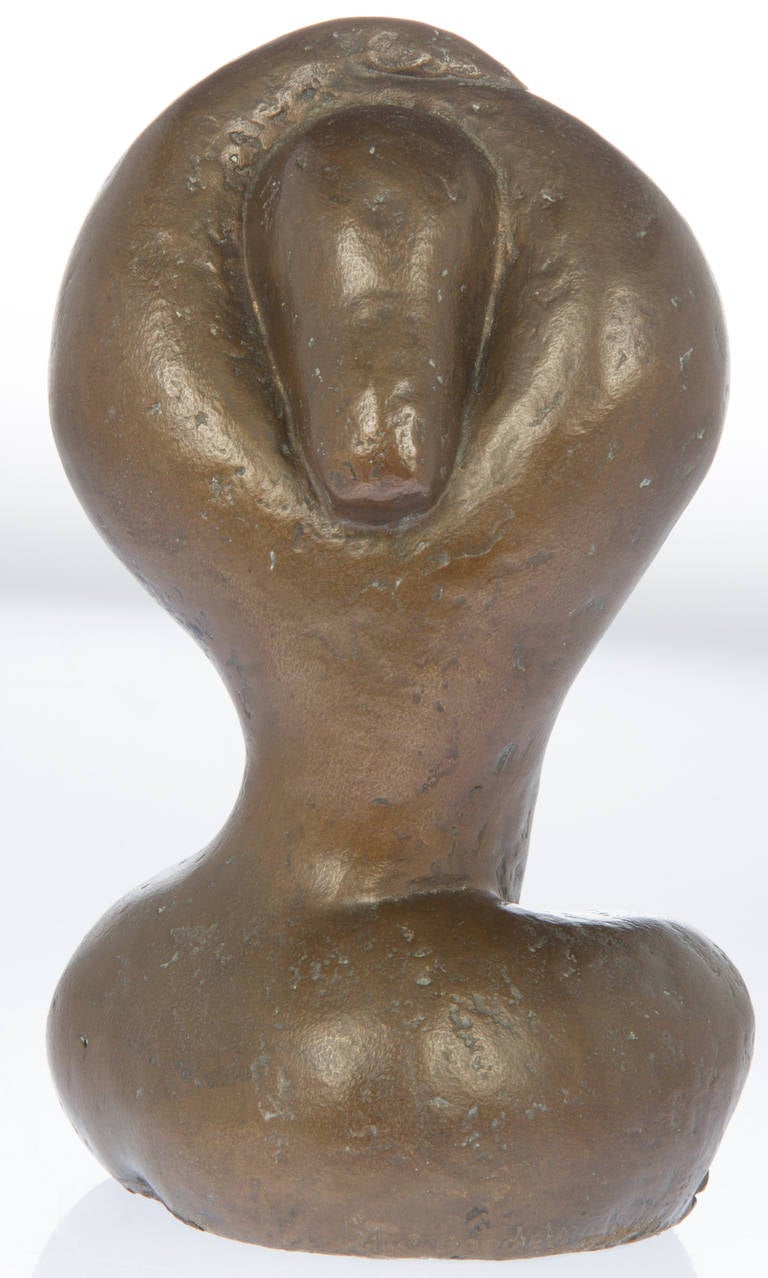 Mid-20th Century Sculptural Bronze of a Woman by Goodelman