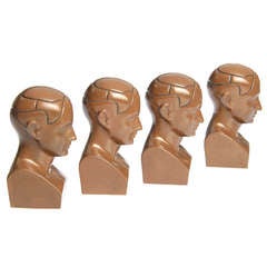 Vintage Collection of Phrenology Heads Advertising Art