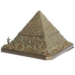 Antique Austrian Bronze Pyramid Box
