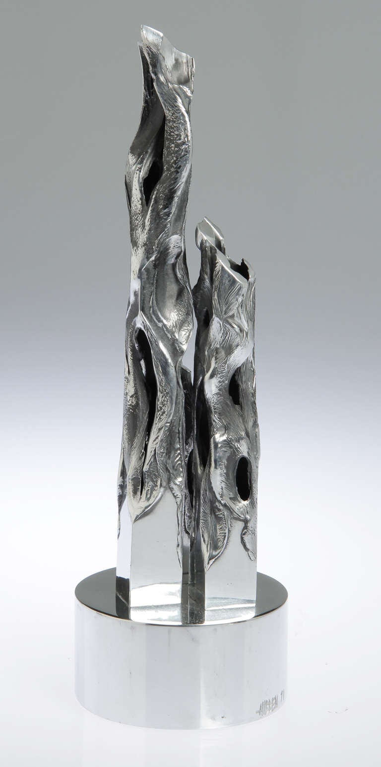 Thomas Hibben Brutalist Aluminum Sculpture In Excellent Condition For Sale In Chicago, IL