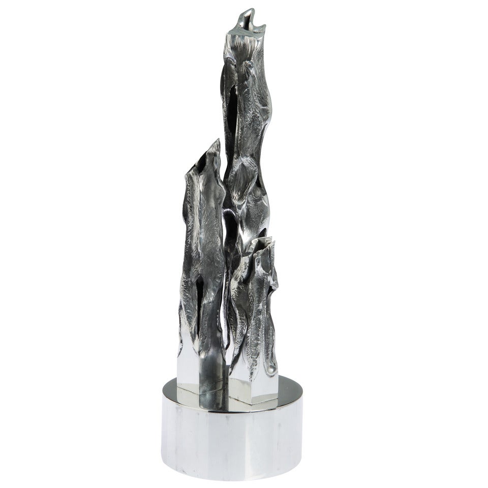 Thomas Hibben Brutalist Aluminum Sculpture For Sale