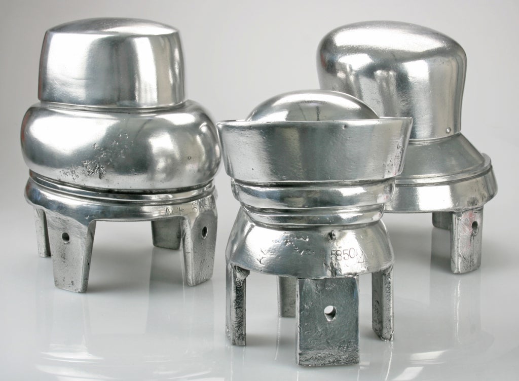 Collection of Vintage Aluminum Hat Forms