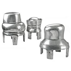 Collection of Vintage Aluminum Hat Forms