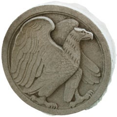 American Eagle Limestone Architectural Medallion