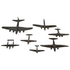 Vintage Set of Seven Various Condition Spotting Plane Models