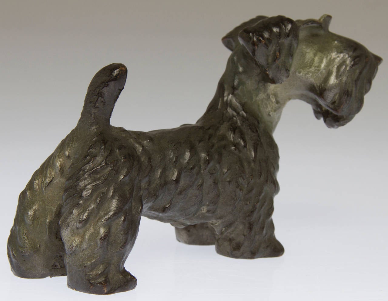 Art Deco Cold Painted Bronze Terrier In Excellent Condition For Sale In Chicago, IL