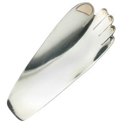 Sterling Silver and Gold Foot  Shoe Horn
