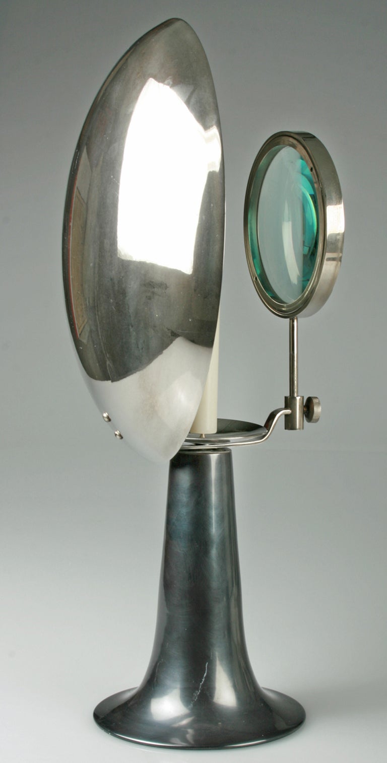 20th Century Vintage Parabolic Wick Lamp, A Magnifying Appartus