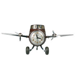 Vintage MasterCrafters 8 Day Sessions  Airplane Clock