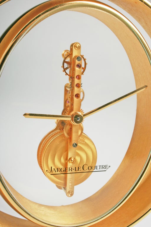 Swiss Optical Jaeger-LeCoultre Sixteen Jewel Skeleton Clock