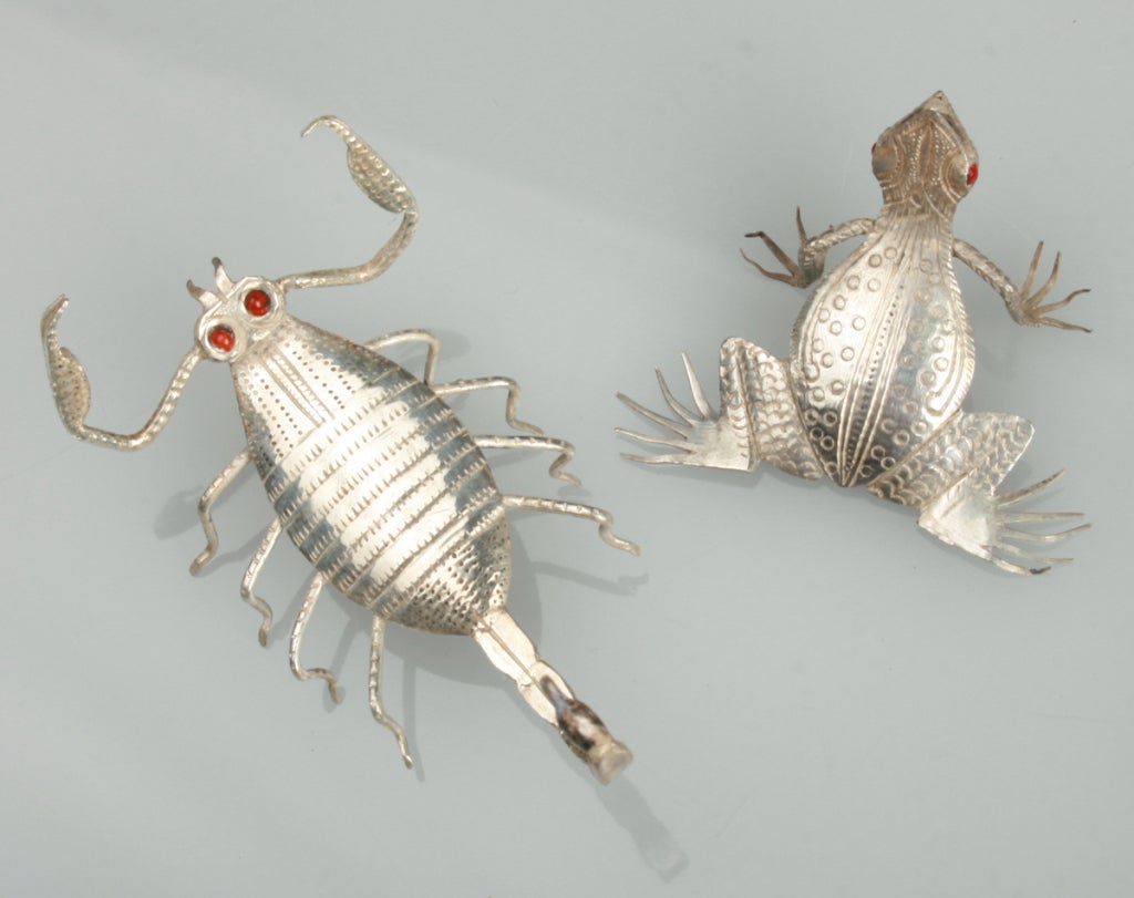 Mid-20th Century Collection of Insects and Reptile Placecard Holders