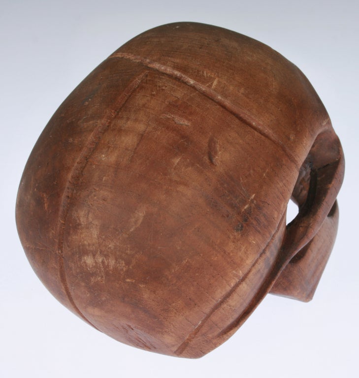 Mid-20th Century Carved Rosewood Skull