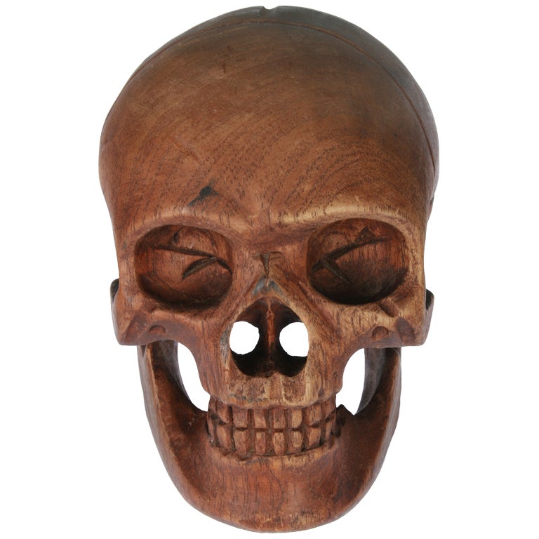 Carved Rosewood Skull