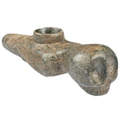 Bird Form Pipe with Human Skull