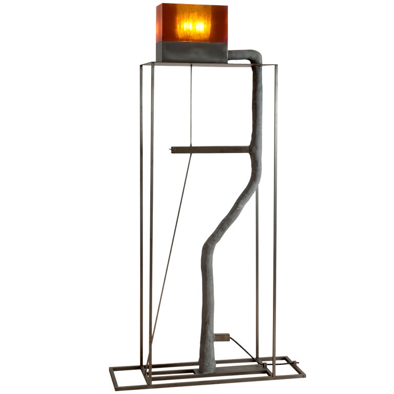 David Lynch "Gray Amber Lamp" For Sale