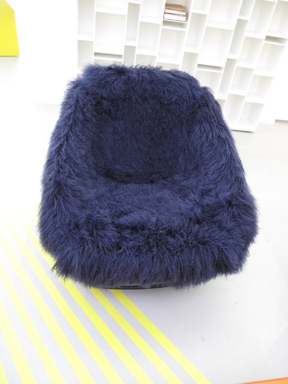 Mongolian goat lounge chair by Carlo Colombo
