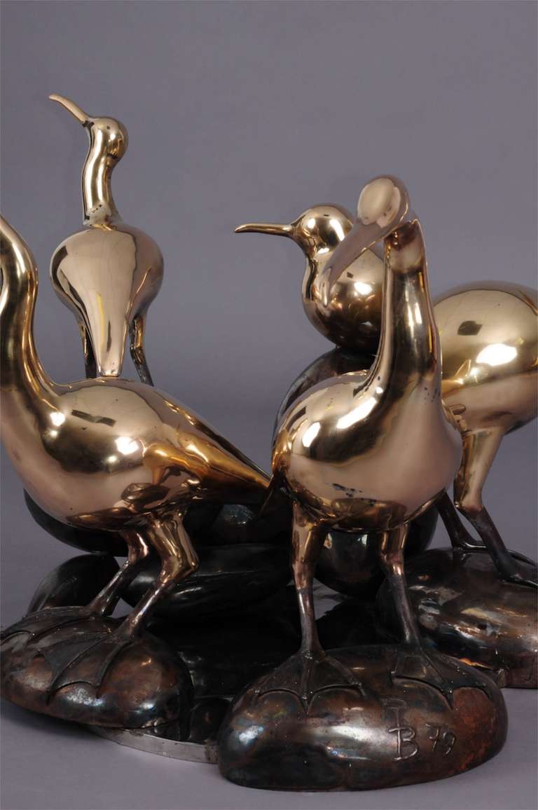 Table de salle à manger Sculptural Birds de René Broissand 1