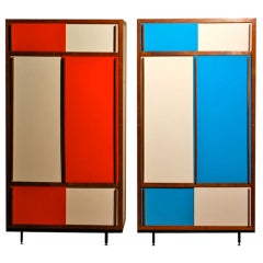 Pair of dressers, by André Sornay in the style of Perriand