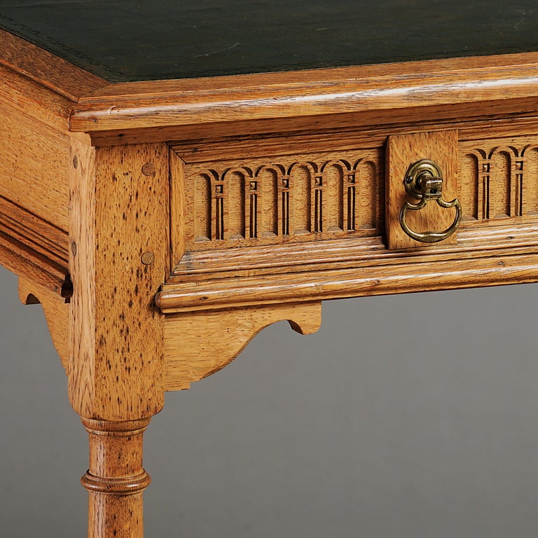 British Oak Writing Table