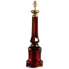 Antique Ruby Glass Lamp