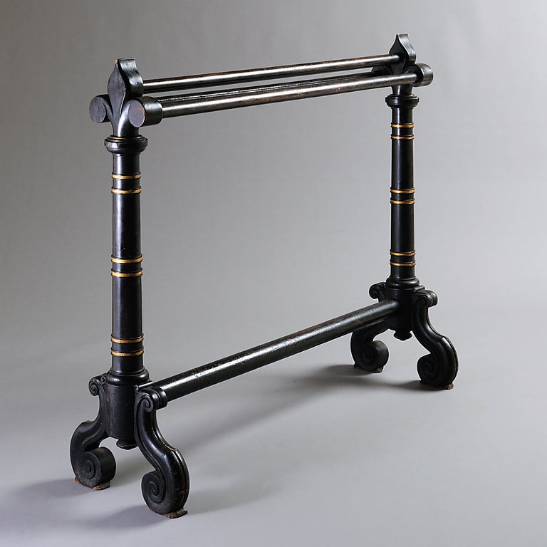 Ebonised Towel Horse