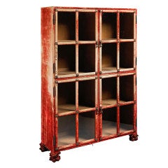 Red Velvet Display Cabinet