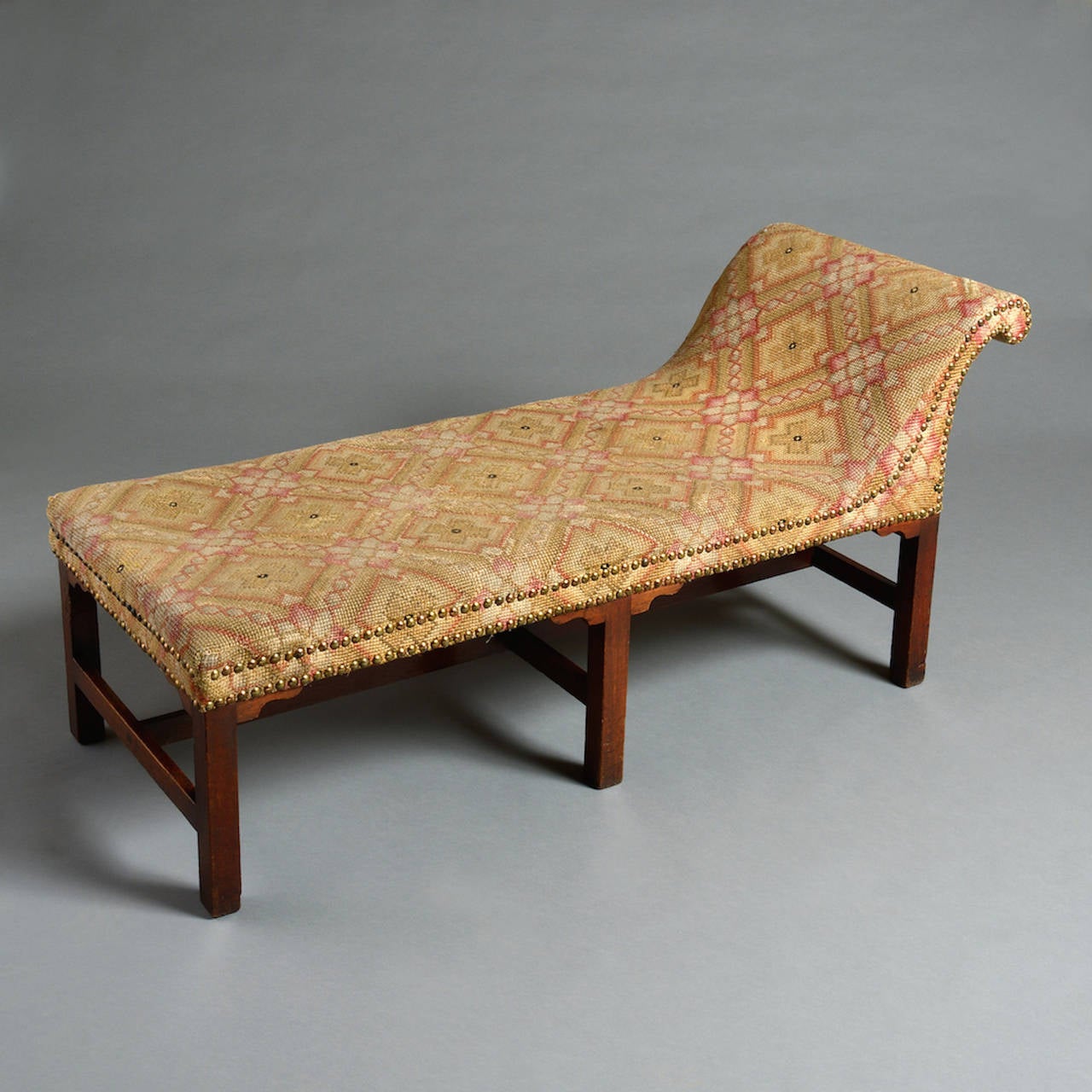 George III Scottish Needlework Daybed