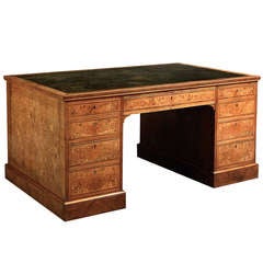 Victorian Walnut and Marquetry Desk