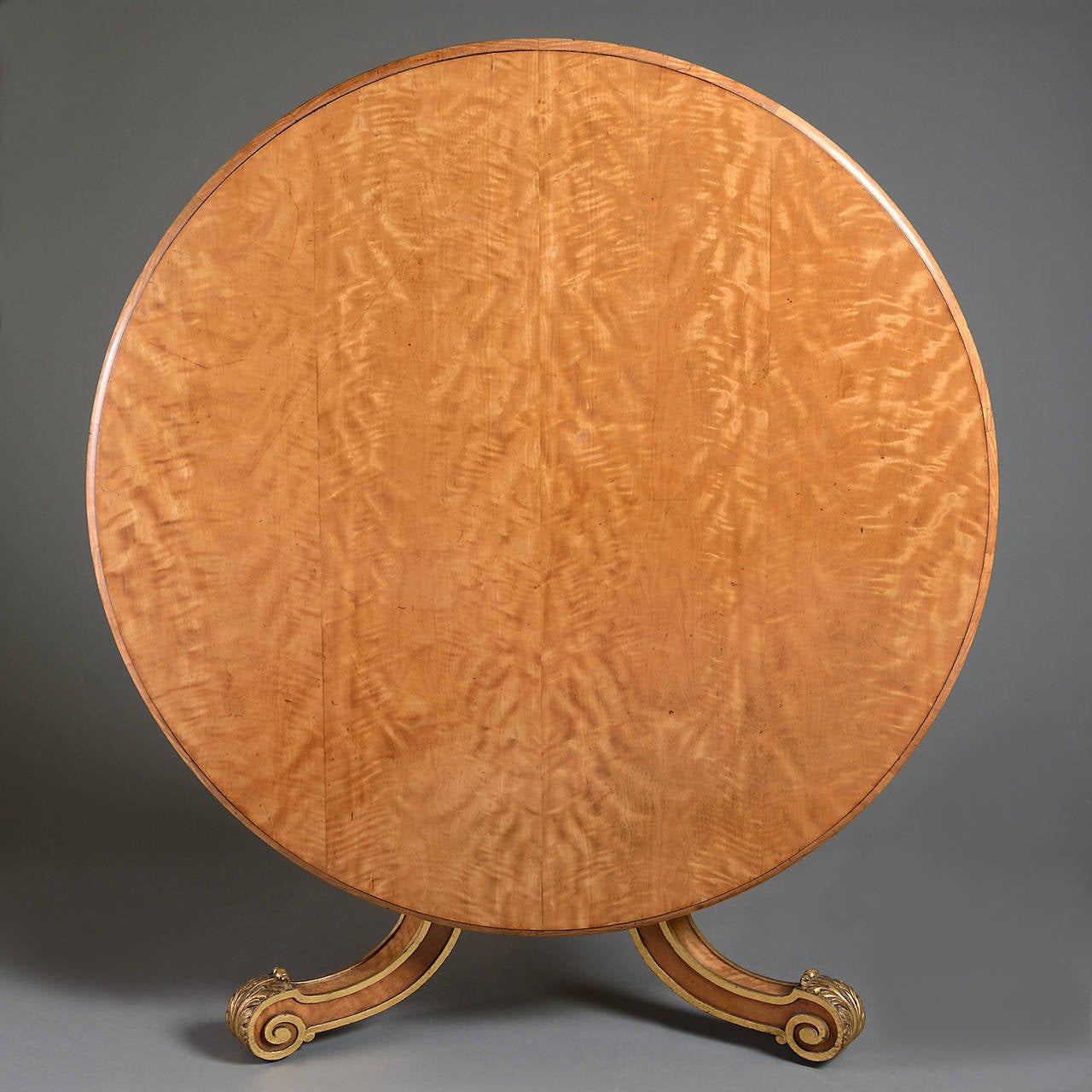 Early Victorian Satinwood Center Table