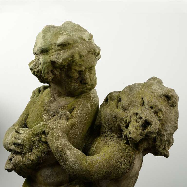18th Century and Earlier 18th Century Flemish Sandstone Putti
