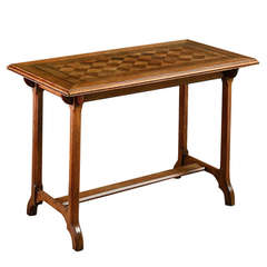 Parquetry Oak Table Attributed to Howard