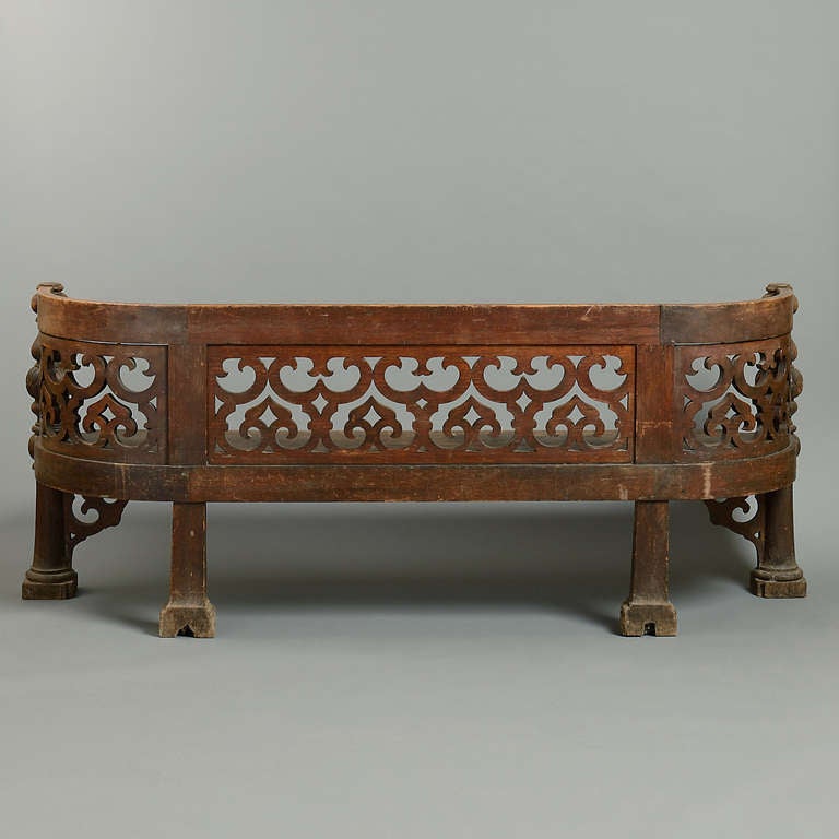 British Pair of Victorian Elizabethan-Revival Oak Benches