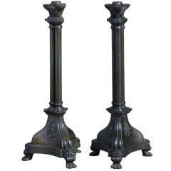 Cluster-Column Bronze Lamps