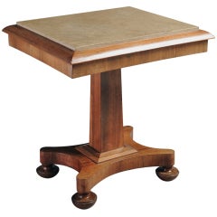 Rosewood And Limestone Table